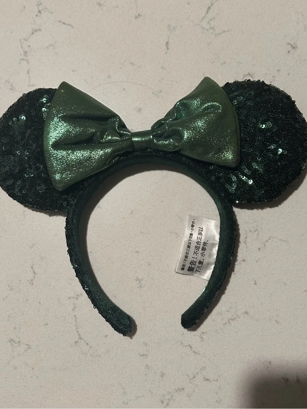 Ears Edition Minnie Mouse Emerald Green Sequins Disney Parks Headband